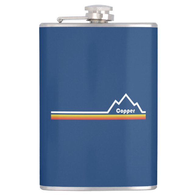 Kupfer Mountain Colorado Flachmann (Vorderseite)