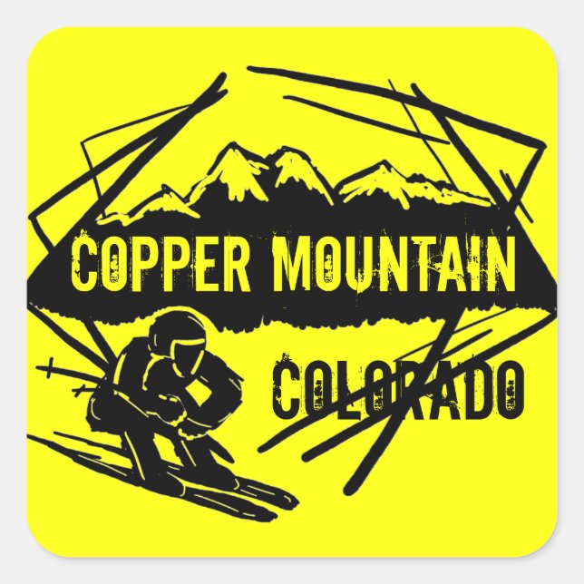 Kupfer Mountain Colorado gelbe Aufkleber (Vorderseite)