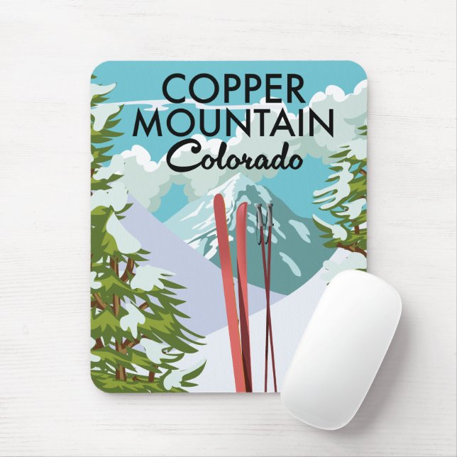 Kupfer Mountain Colorado Ski Mousepad (Mit Mouse)
