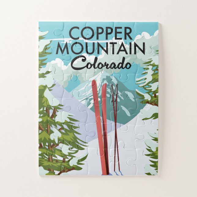 Kupfer Mountain Colorado Ski Puzzle (Vertikal)