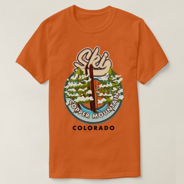 Kupfer Mountain Colorado Ski T-Shirt (Design vorne)