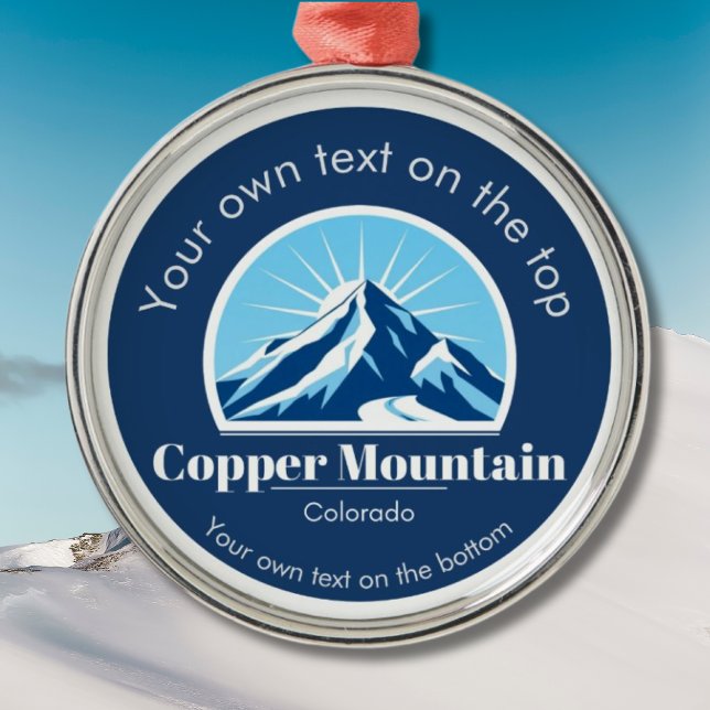 Kupfer Mountain Colorado Skigebiet Medaille Ornament Aus Metall (Von Creator hochgeladen)