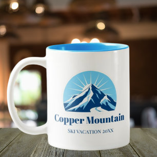 Kupfer Mountain Colorado Skiurlaub Souvenir Zweifarbige Tasse