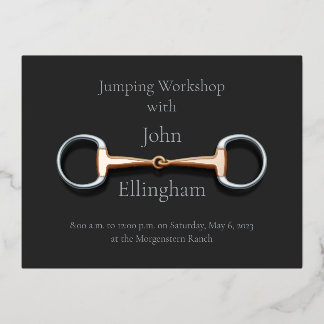 Kupfer Mouth Eggbutt Snaffle Bit Pferdeveranstaltu Folie Einladungspostkarte