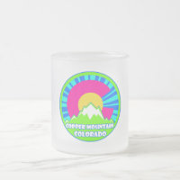 Kupfer Mtn Colorado Neonberge mattierte Tasse