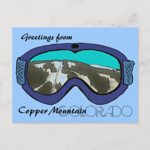 Kupfer Mtn Colorado Schneekanal Gruß Postkarte