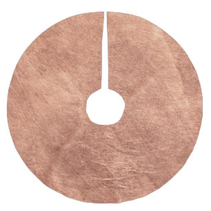 Kupfer-Oberfläche gebürstet, metallische Textur. Polyester Weihnachtsbaumdecke