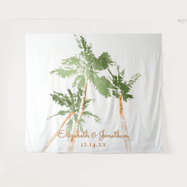 Kupfer Palms Beach Hochzeitsstand Foto Hintergrund Wandteppich