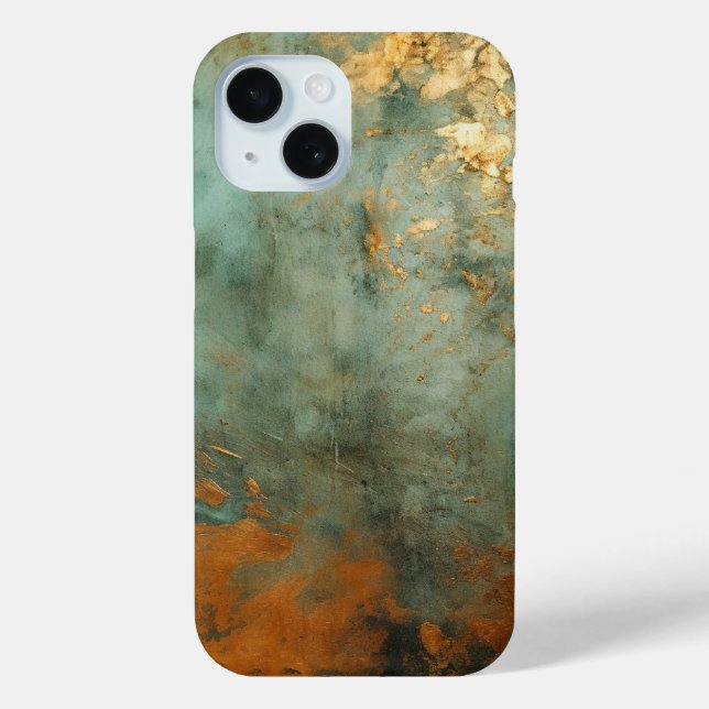 Kupfer Patina Rustic Metallic Case-Mate iPhone Hülle (Rückseite)