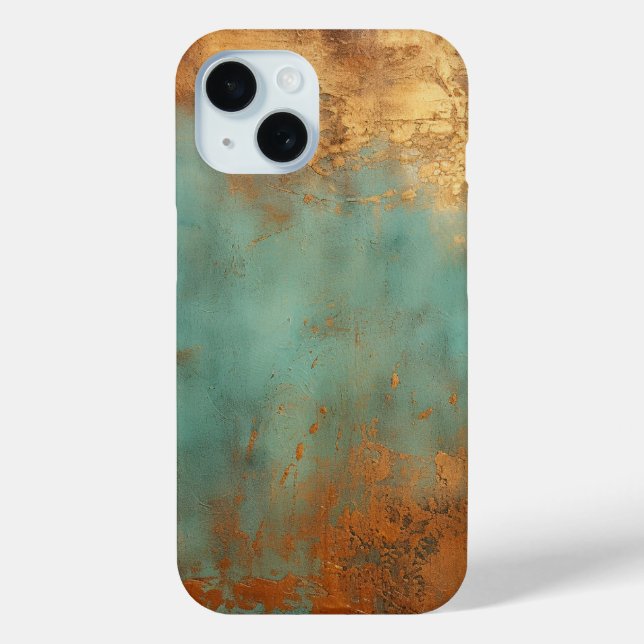 Kupfer Patina Rustic Metallic Case-Mate iPhone Hülle (Rückseite)