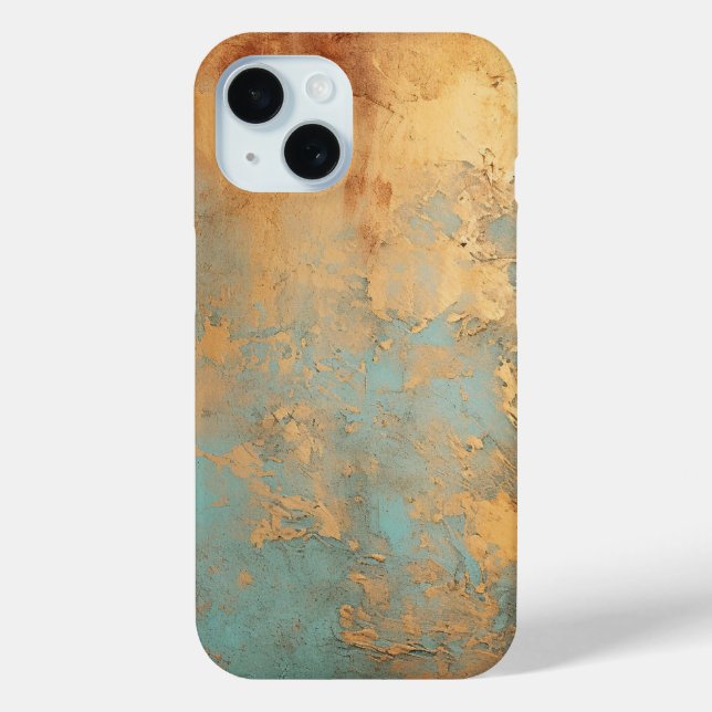 Kupfer Patina Rustic Metallic Case-Mate iPhone Hülle (Rückseite)