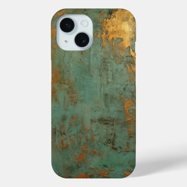 Kupfer Patina Rustic Metallic Case-Mate iPhone Hülle (Rückseite)