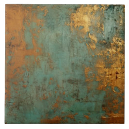 Kupfer Patina Rustic Metallic Fliese