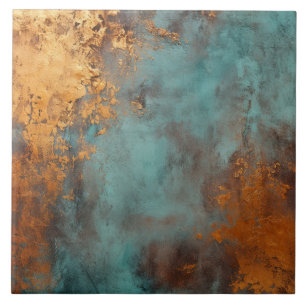Kupfer Patina Rustic Metallic Fliese