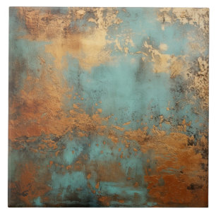Kupfer Patina Rustic Metallic Fliese