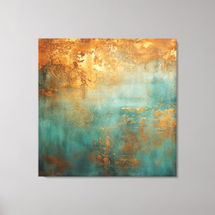 Kupfer Patina Rustic Metallic Leinwanddruck