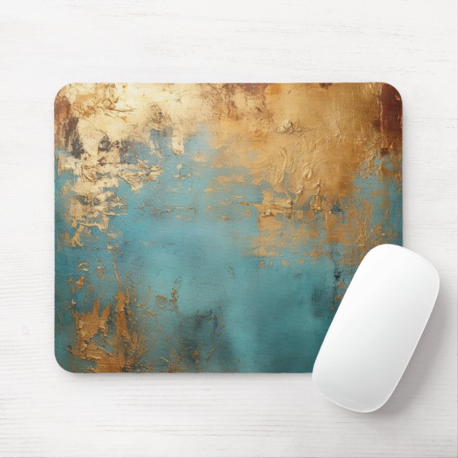 Kupfer Patina Rustic Metallic Mousepad (Mit Mouse)