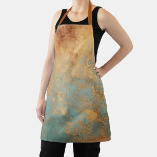Kupfer Patina Rustic Metallic Schürze
