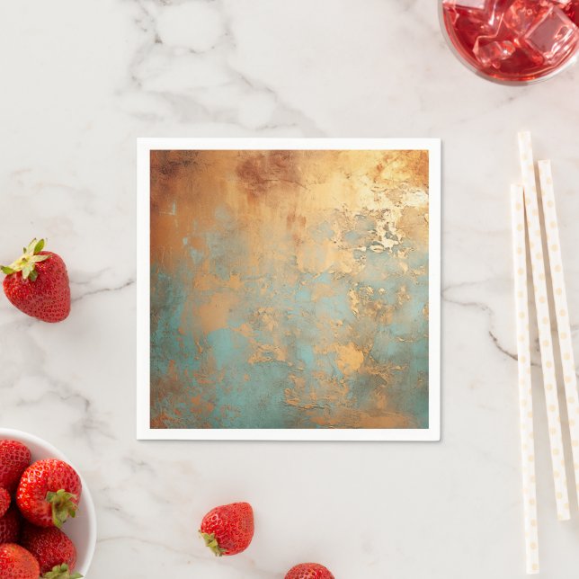 Kupfer Patina Rustic Metallic Serviette (Beispiel)