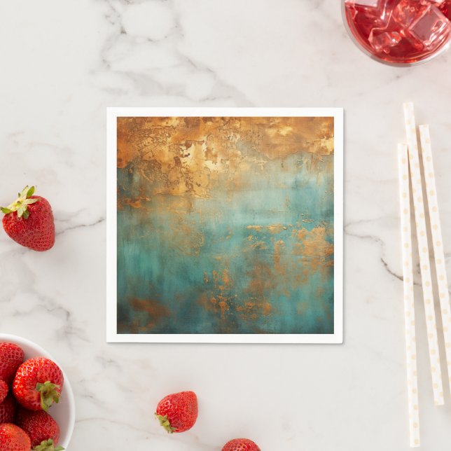 Kupfer Patina Rustic Metallic Serviette (Beispiel)