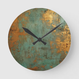 Kupfer Patina Rustic Runde Wanduhr
