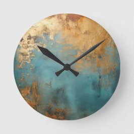 Kupfer Patina Rustic Runde Wanduhr