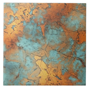 Kupfer-Patina-rustikale metallische Keramikfliese
