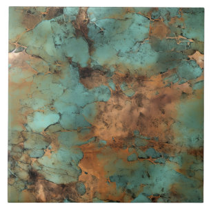 Kupfer-Patina-rustikale metallische Keramikfliese
