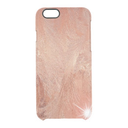Kupfer Peach Rose Gold Sandkörnchen Swirl Metallic Durchsichtige iPhone 6/6S Hülle