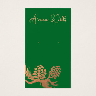 Kupfer Pine Cones Green Earring