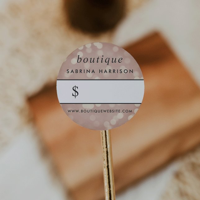 Kupfer Rose Gold Bokeh | Preisaufkleber für Boutiq (Von Creator hochgeladen)