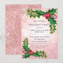 Kupfer Rose Gold Glitzer Feiertag Party