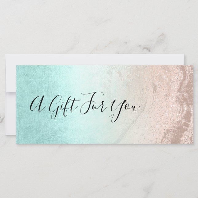 Kupfer Rose Gold Glitzer & Minze Make-up Künstler (Vorderseite)