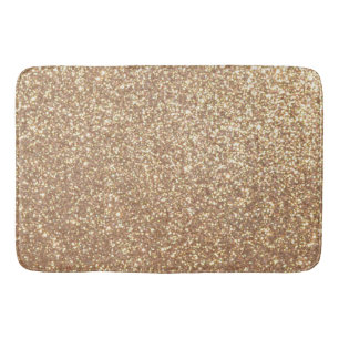Kupfer-Rose Gold Metallischer Glitzer Badematte
