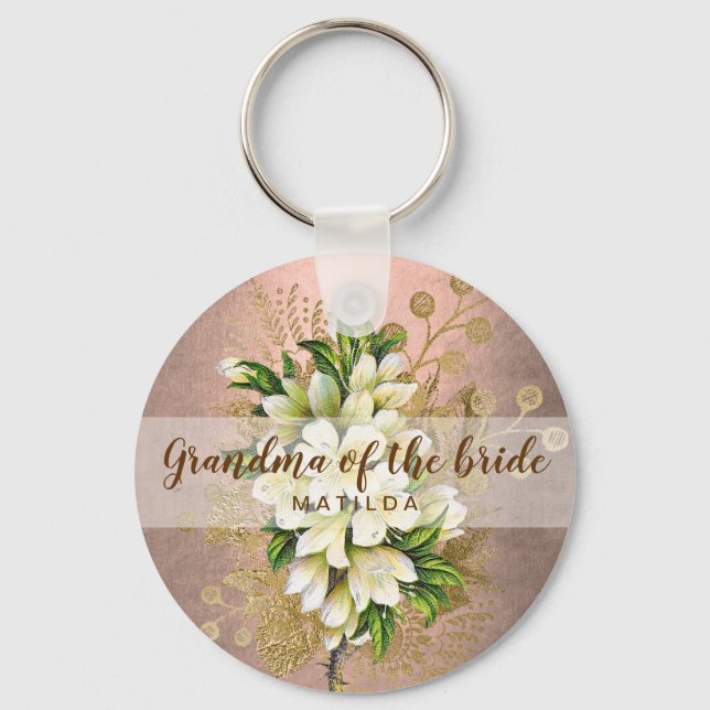 Kupfer-Rose Goldblütenpracht Schlüsselanhänger (Vorderseite)