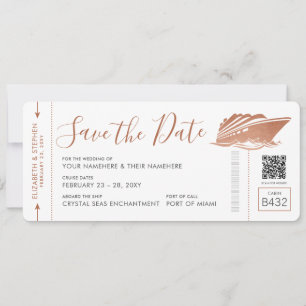 Kupfer Save the Date für Kreuzfahrt