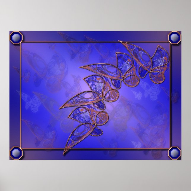 Kupfer-Schmetterlinge drucken Poster (Vorne)