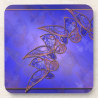 Kupfer-Schmetterlinge Kork-Untersetzer