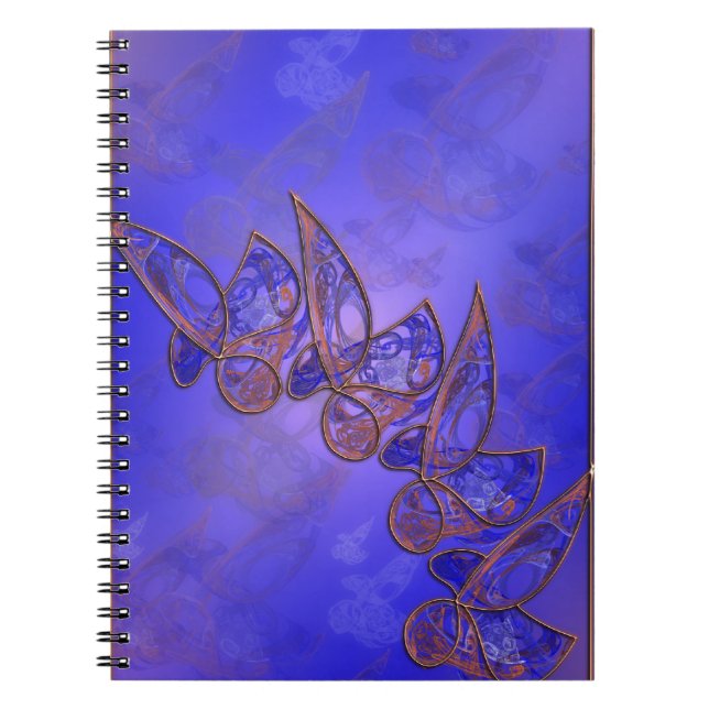 Kupfer-Schmetterlinge-Notebook Notizblock (Vorderseite)