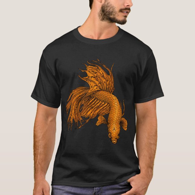 Kupfer-Schweifkrone-Betta T-Shirt (Vorderseite)