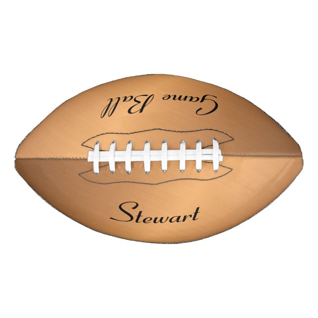 Kupfer-Shine-Winkel zwei Textbereiche Football (Vorderseite)