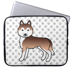 Kupfer Siberischer Husky Niedlicher Cartoon Dog Laptopschutzhülle