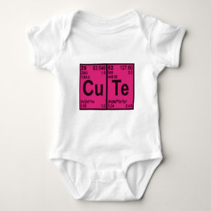 Kupfer Tellarium "Niedlich" Hot Pink Girls Geek Ne Baby Strampler