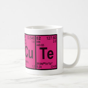 Kupfer Tellurium "Niedlich" Hot Pink Girls Geek Ne Tasse
