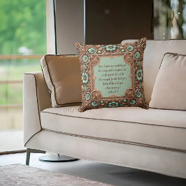 Kupfer türkisfarbene Fillagree Rahmen anpassbar Kissen