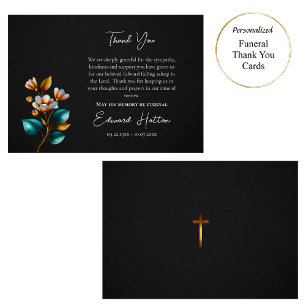 Kupfer und Aquamarine Blume Orthodoxe Christliche Dankeskarte