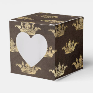 Kupfer- und Gold-Vintage-Kronenkrone Geschenkschachtel