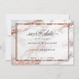 Kupfer und Marmor Hochzeit kühne Eleganz Save The Date
