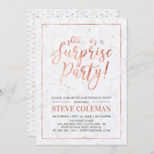 Kupfer und Marmor   Modern Surprise Retirement Par Einladung
