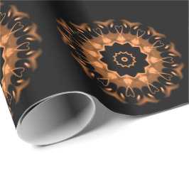 Kupfer- und Schwarz-Mandala-Muster 4 Geschenkpapier
